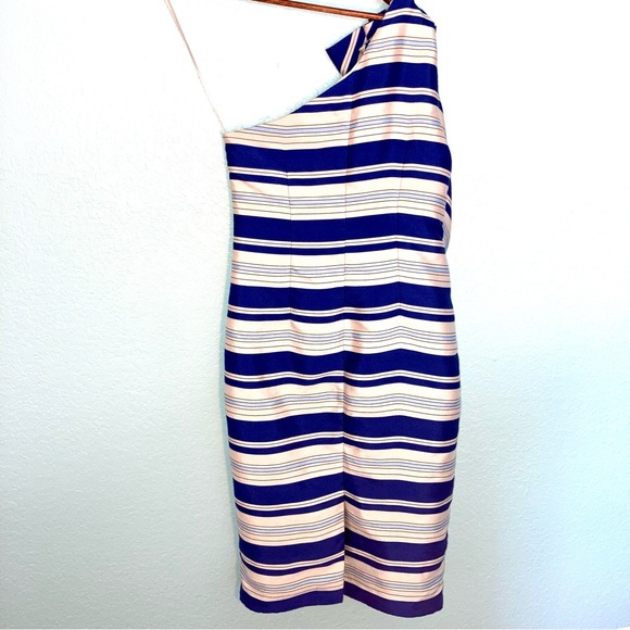 Banana Republic One Shoulder Striped Sheath Dress Size 0 - Picture 6 of 12